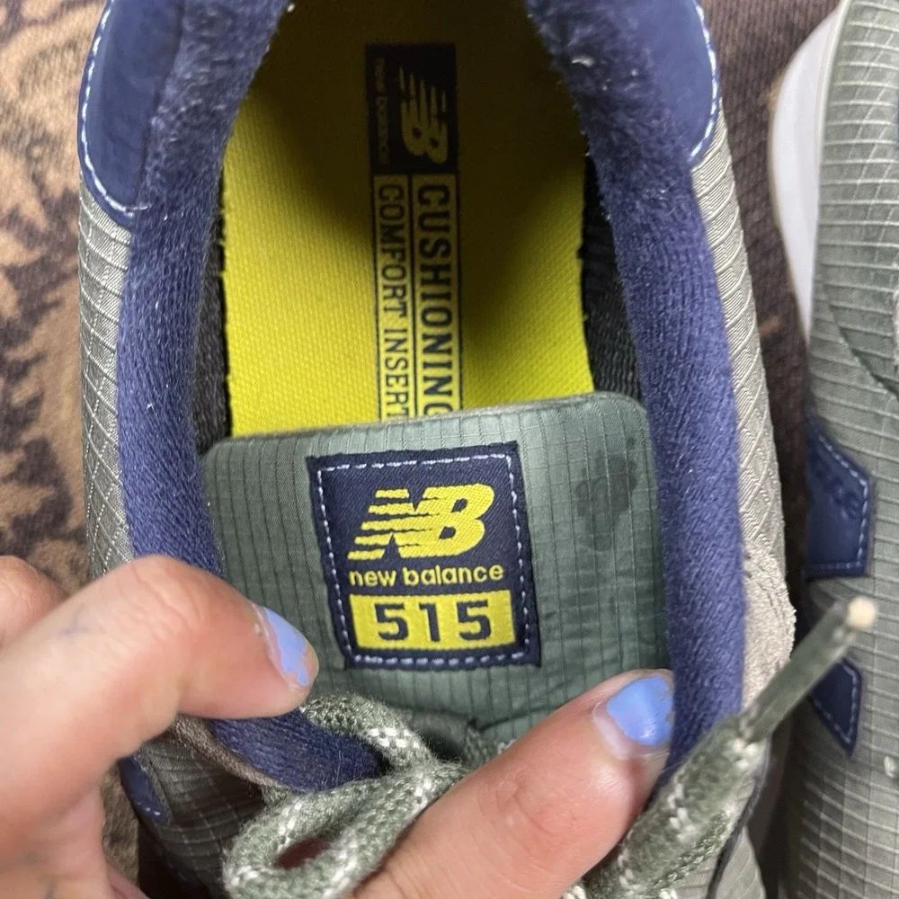 NEW BALANCE Classics 515SN3 Sage Green Navy Blue Running Shoes Mens Size 13